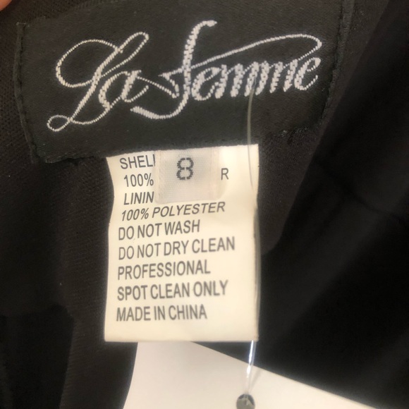 La Femme - 28206 Long Crisscross Strapped High Slit Sheath Gown - Picture 9 of 10